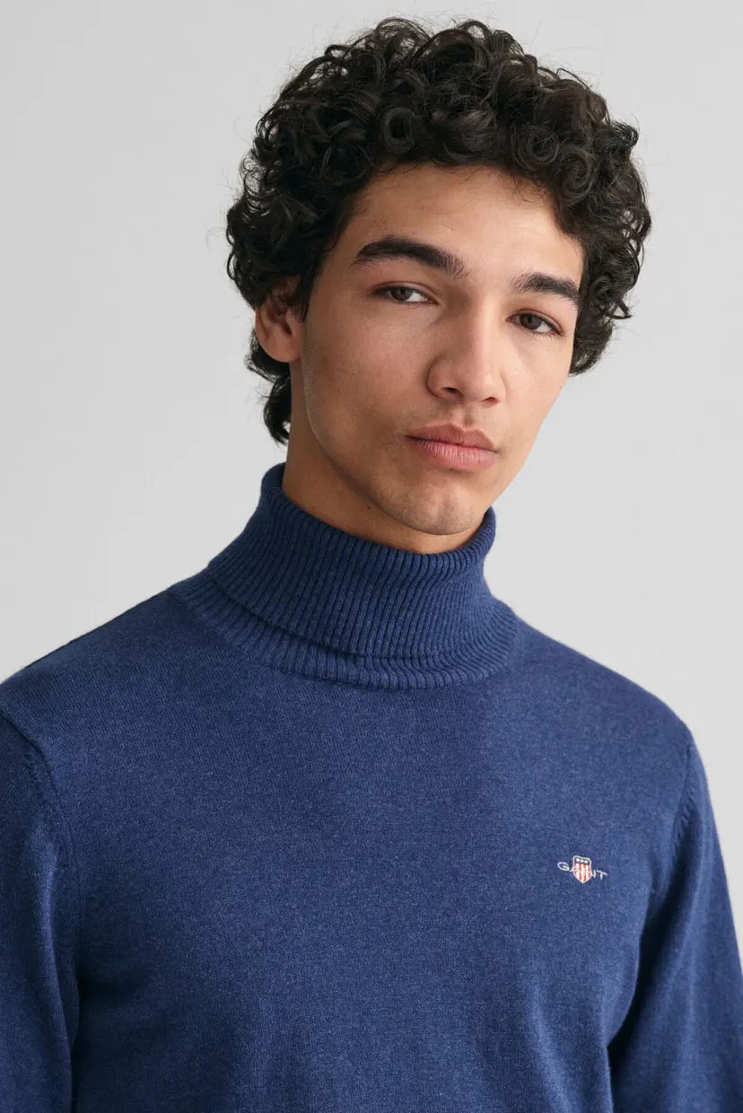 Чоловічий синій гольф ROLLNECK 4