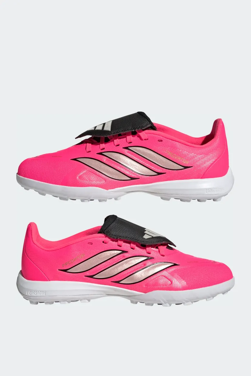Дитячі рожеві сороконіжки PREDATOR LEAGUE Fold-Over Tongue Turf Football Kids 7