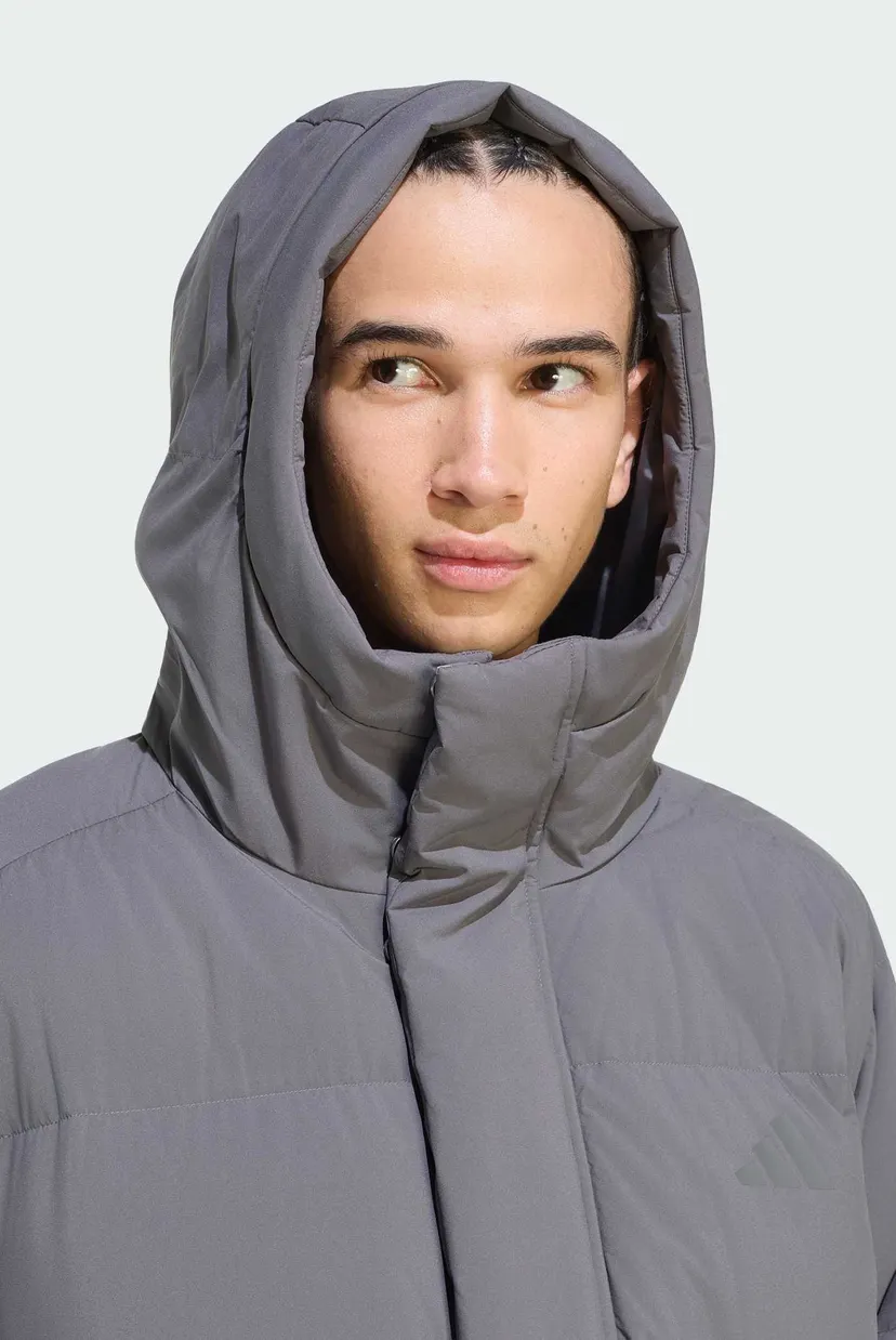 Мужской серый пуховик HELIONIC DOWN PUFFER HOODED 4