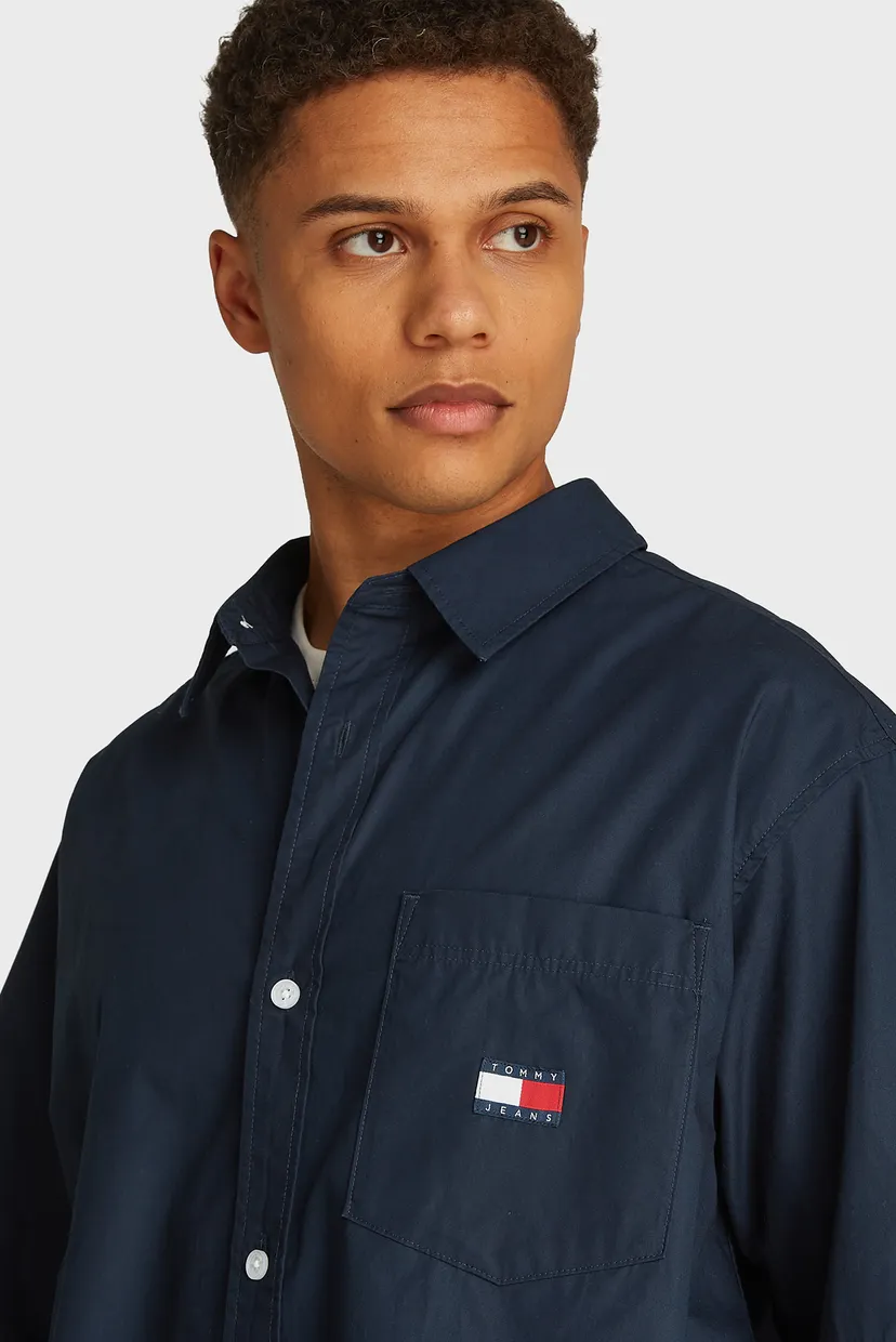 Чоловіча темно-синя сорочка EASY POPLIN 4