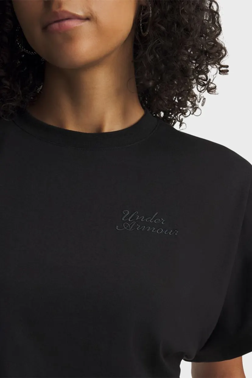 Жіноча чорна футболка Cropped Script SS Tee 3