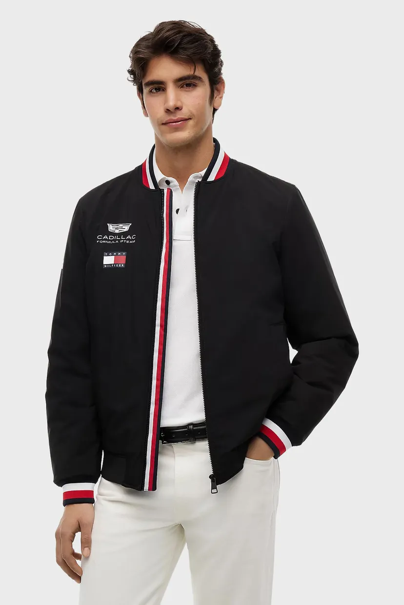 Мужской черный бомбер TH x Cadillac Formula 1® Team 3