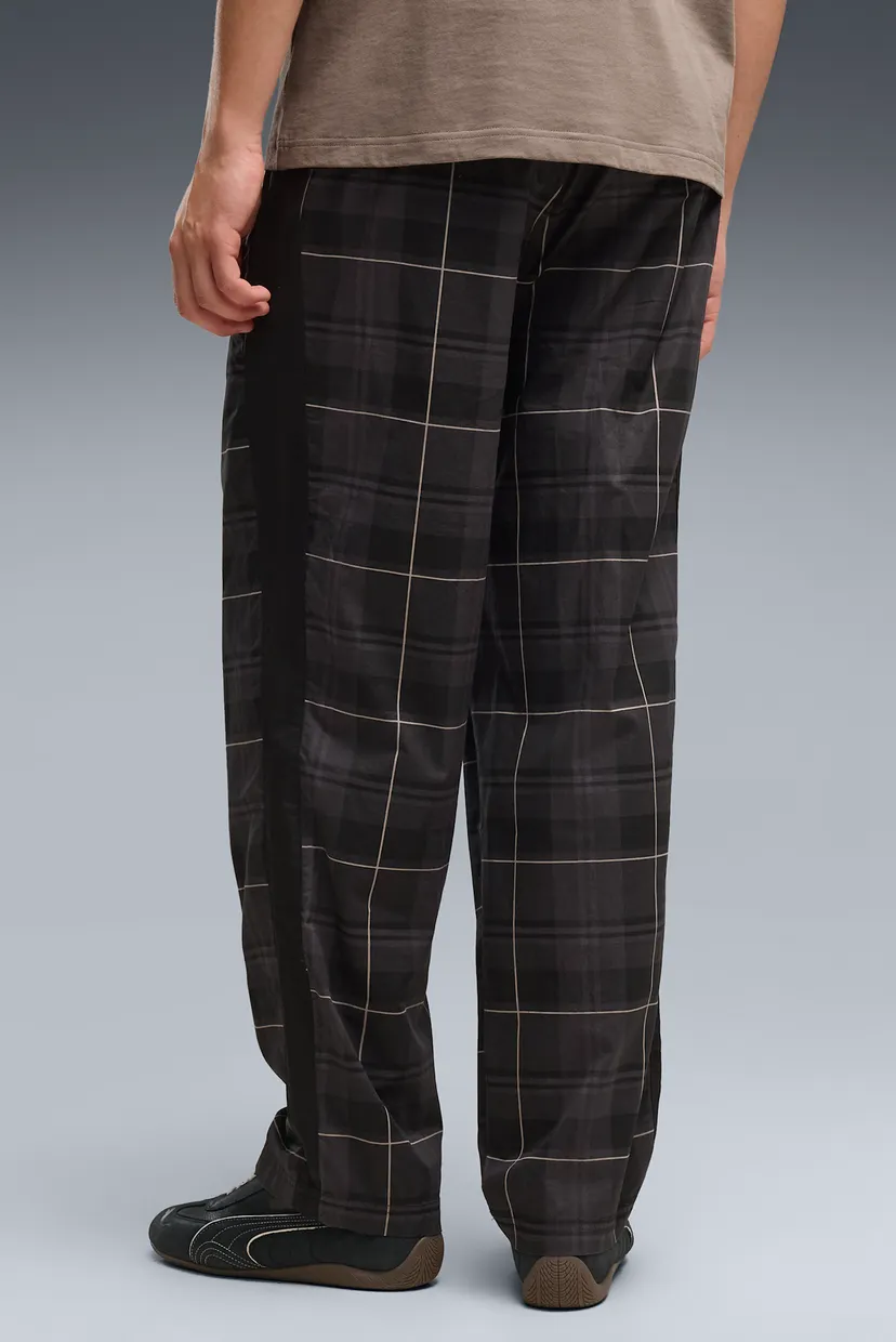 Чоловічі чорні картаті спортивні штани T7 Relaxed Tartan Track Pants Men 3