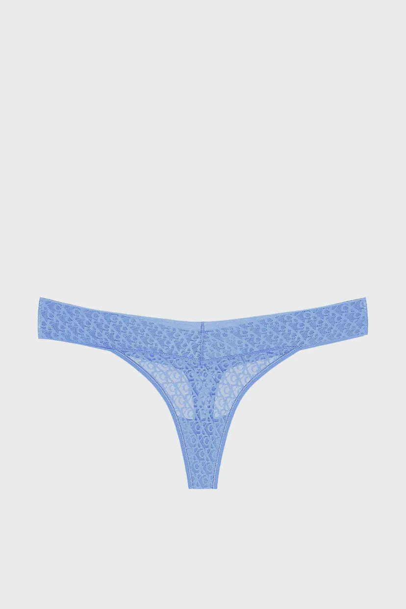 Жіночі блакитні трусики з візерунком LOW RISE THONG 6