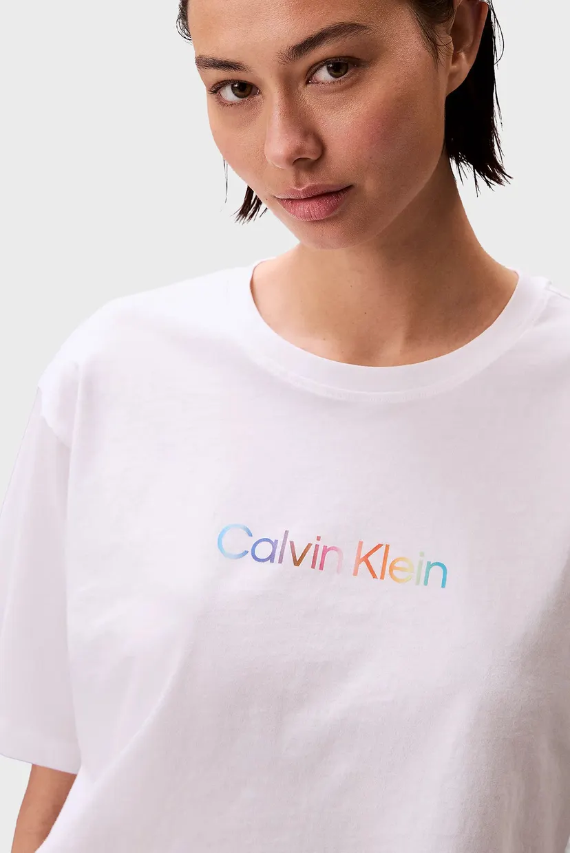 Жіноча біла футболка COTTON BOXY CROP PRIDE 5