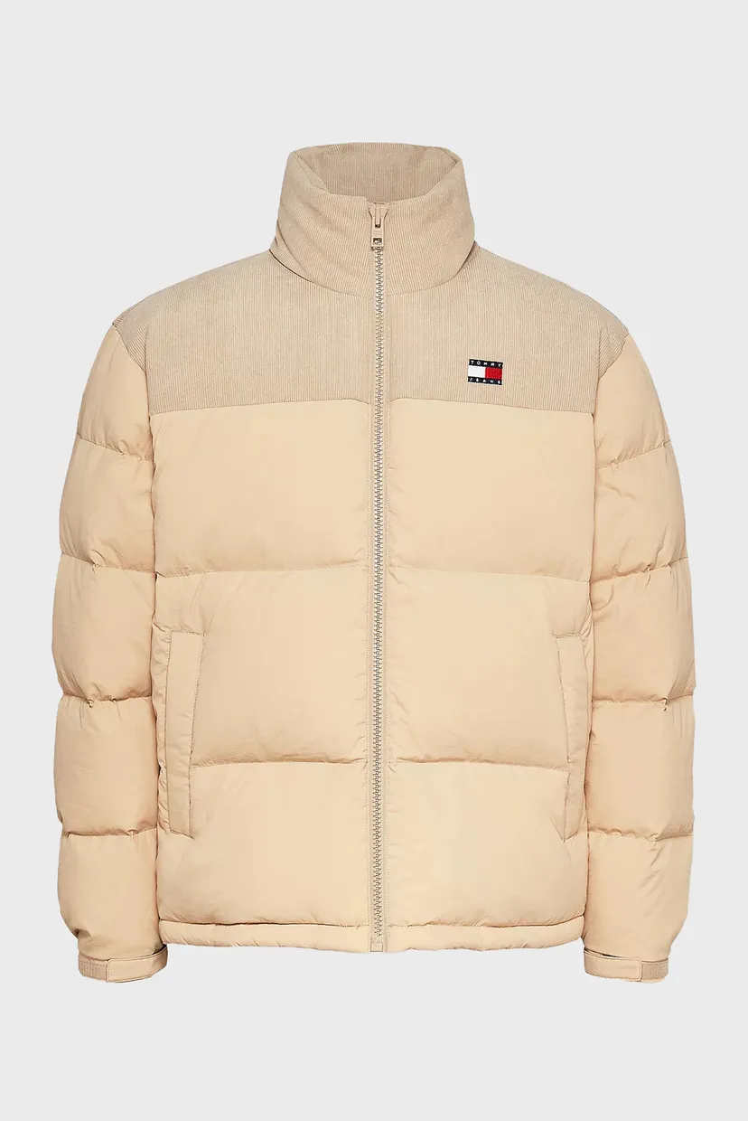 Чоловічий бежевий пуховик TJM CORD MIX ALASKA PUFFER 5