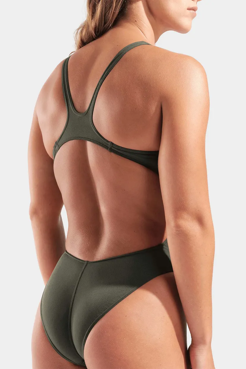 Женский темно-зеленый купальник TEAM SWIMSUIT SWIM TECH SOLID 5