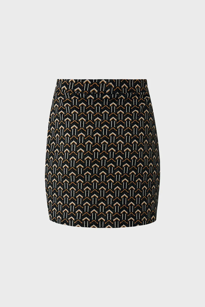 Жіноча жакардова спідниця з візерунком Jacquard geo mini skirt 5