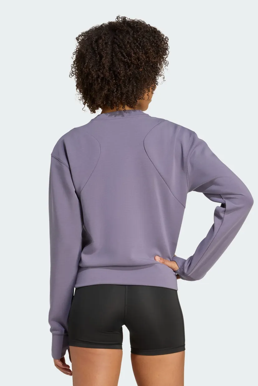 Женский сиреневый свитшот Designed-for-Training Warm-Up Crewneck
