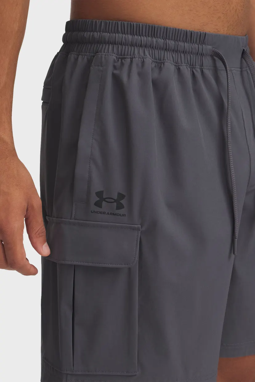 Мужские темно-серые шорты UA Vibe Woven Cargo Short 4