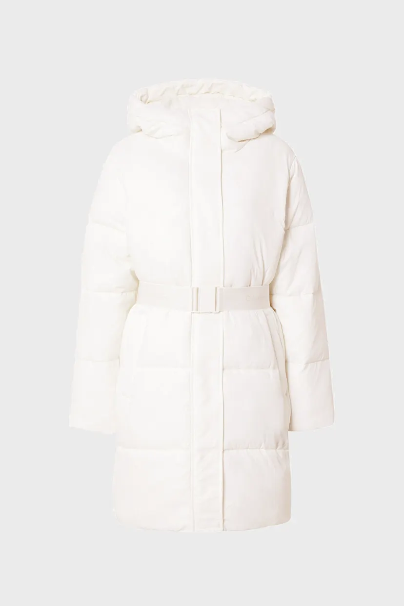 Жіноча біла куртка LOGO BELT LONG PUFFER 5