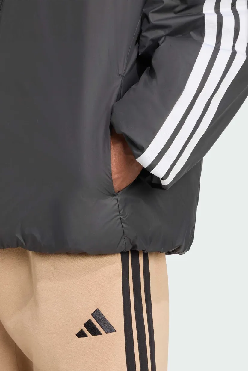 Чоловіча чорна куртка Essentials CLIMAWARM 3-Stripes Insulated Hooded 5