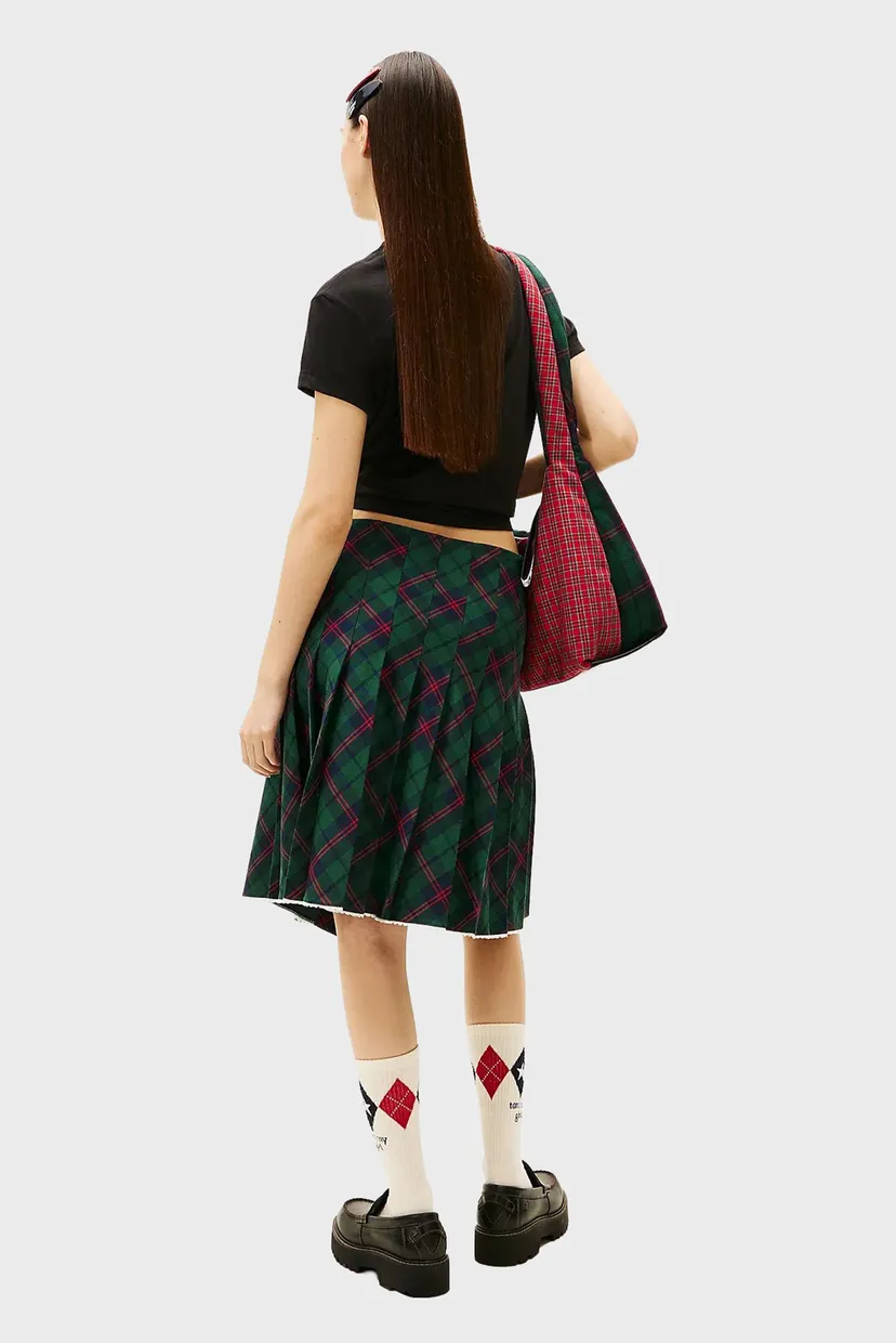 Жіноча зелена картата спідниця TOMMY GIRL TARTAN 4
