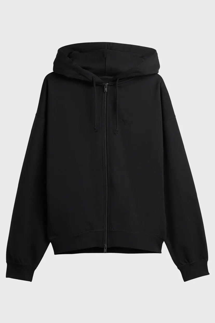 Черное худи Y-3 Brushed Terry (унисекс) 7