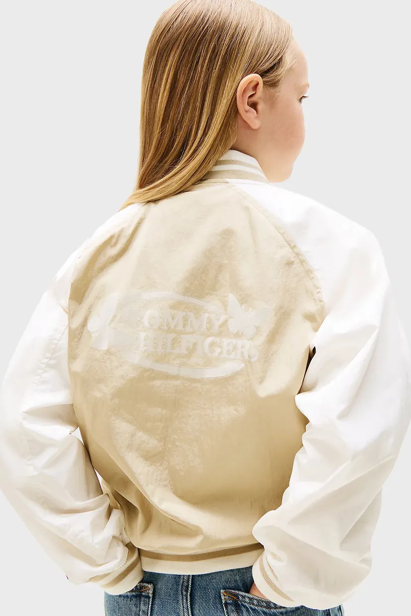 Дитячий бежевий бомбер BUTTERFLY GRAPHIC BOMBER JACKET 5