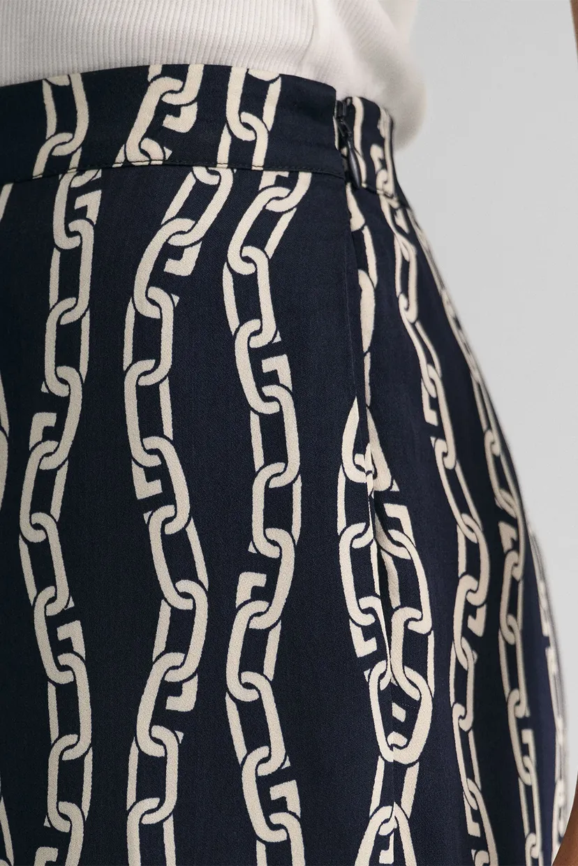 Жіночі темно-сині брюки з візерунком CHAIN PRINT WIDE 5