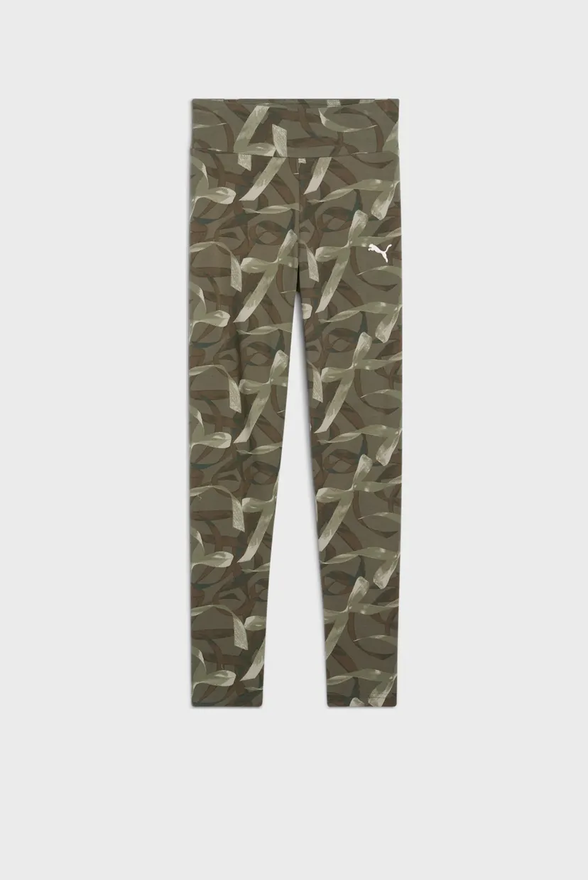 Дитячі зелені легінси з візерунком Bowtique High Waist Leggings Youth 4