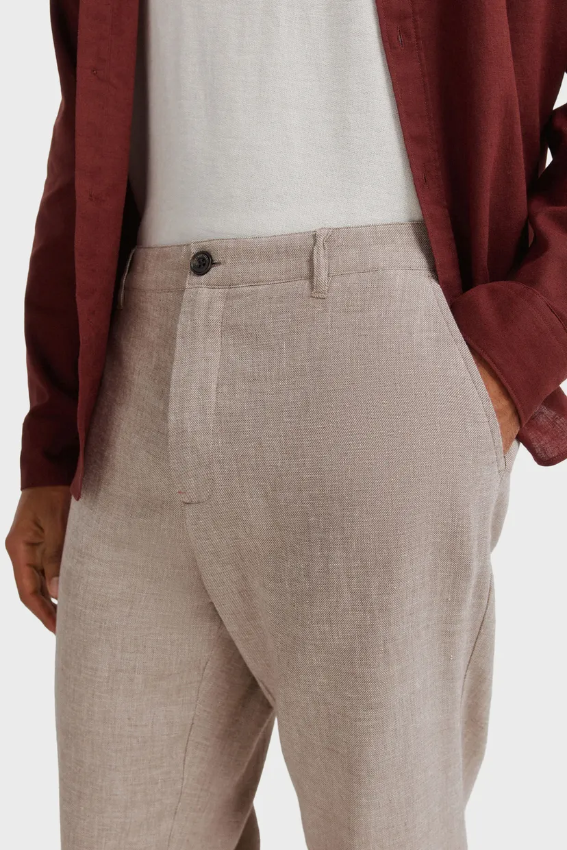 Мужские бежевые брюки comfort slim fit 5
