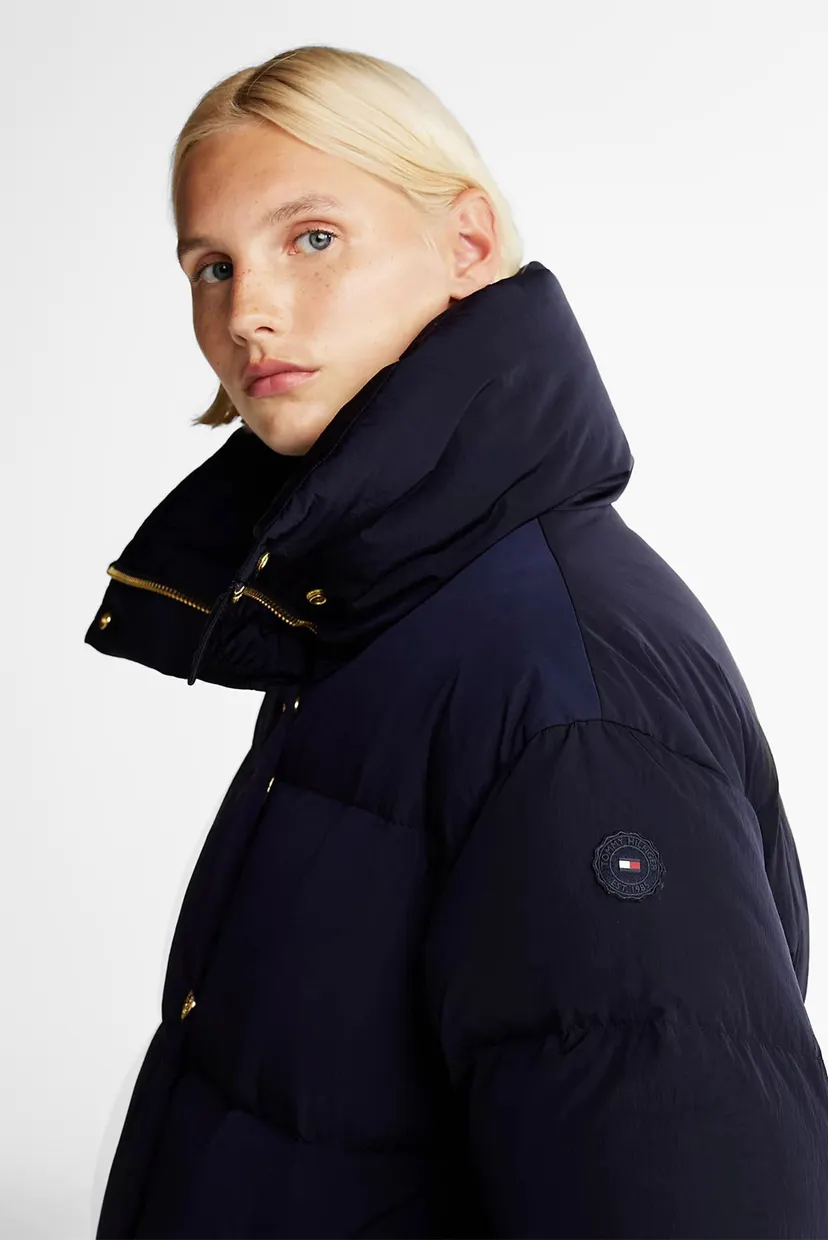 Жіночий темно-синій пуховик GOLD BUTTON DOWN JACKET 4
