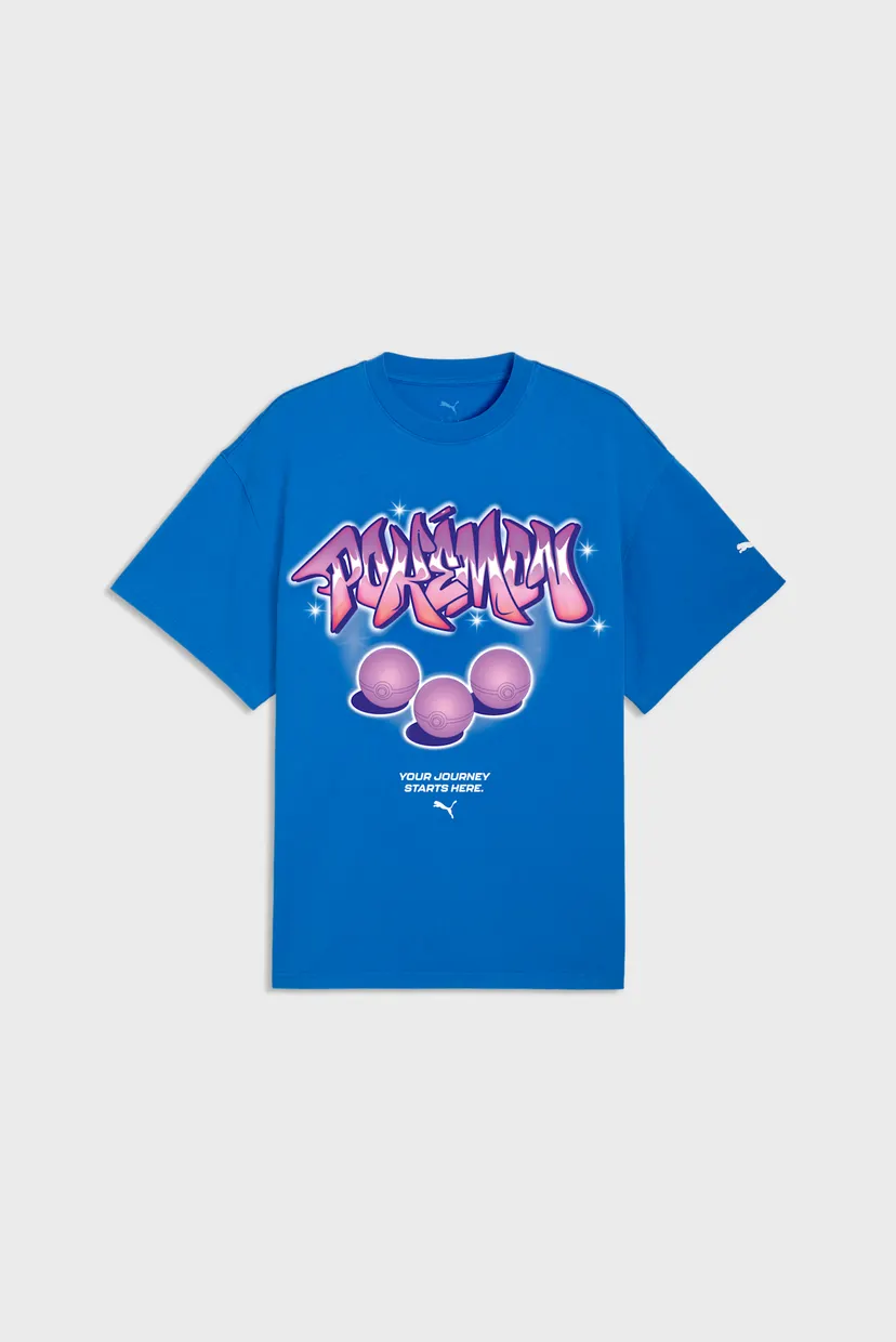 Чоловіча синя футболка PUMA x POKÉMON Oversized Tee Men 4