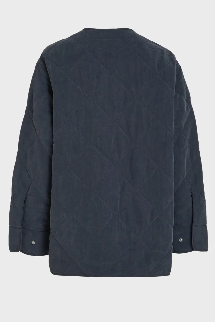 Жіноча темно-синя куртка WASHED LYOCELL SHACKET 6