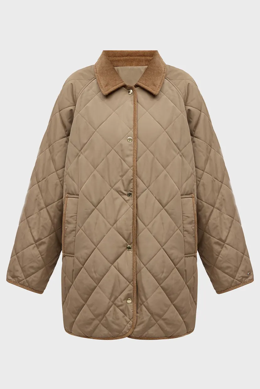Жіноча бежева двостороння куртка MD LW QUILTED REVERSIBLE COAT 6
