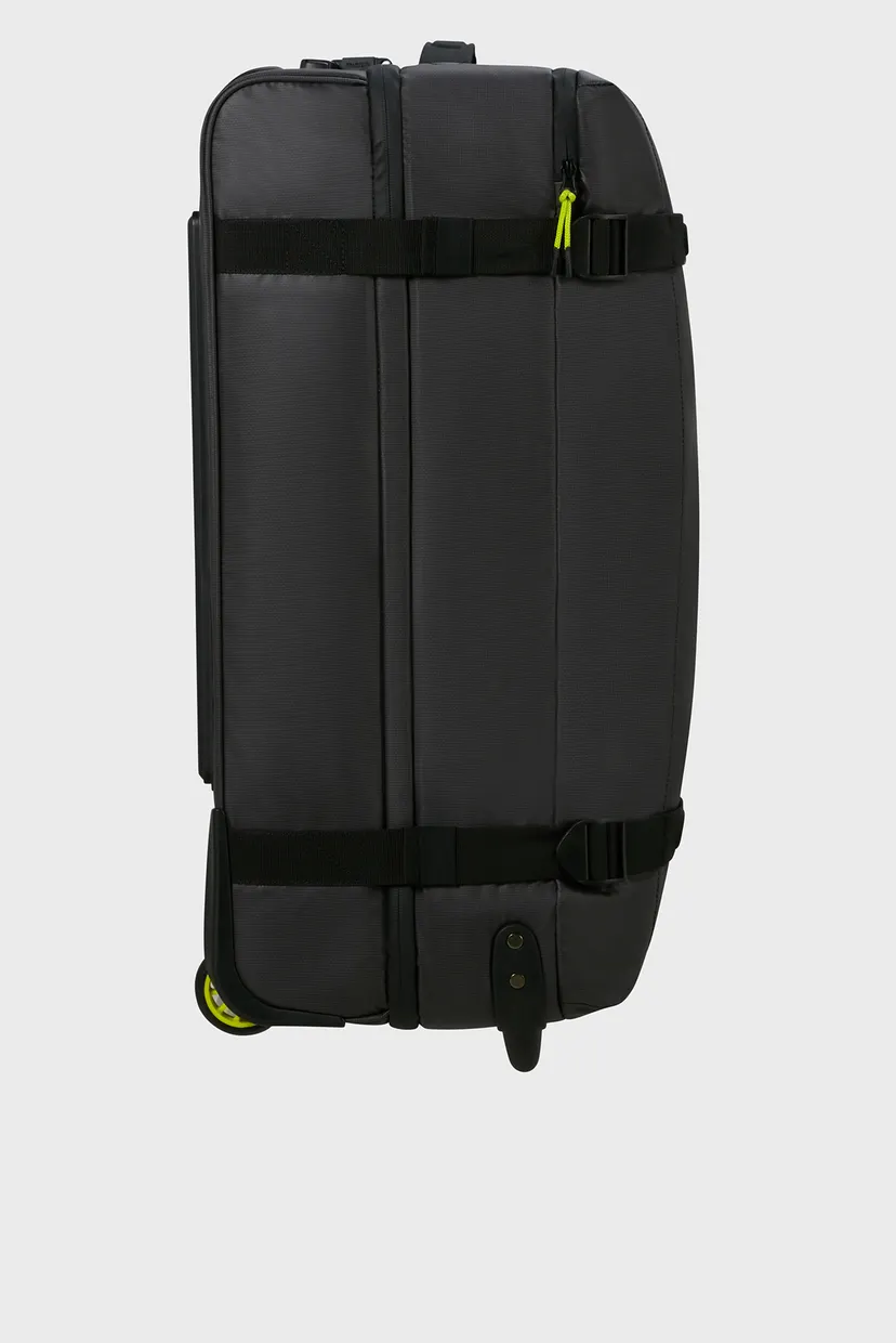 Черная дорожная сумка на колесах URBAN TRACK BLACK/LIME 3