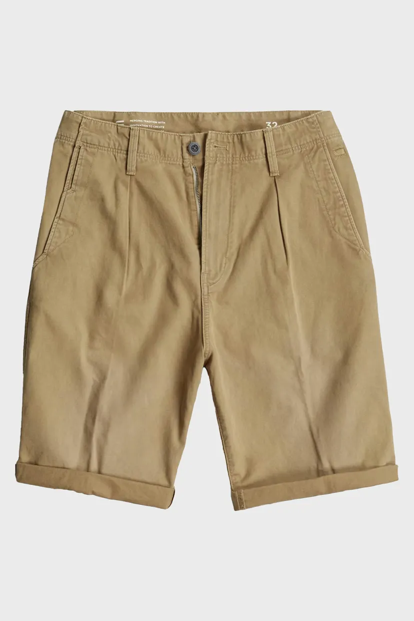 Чоловічі бежеві шорти Pleated chino short 5