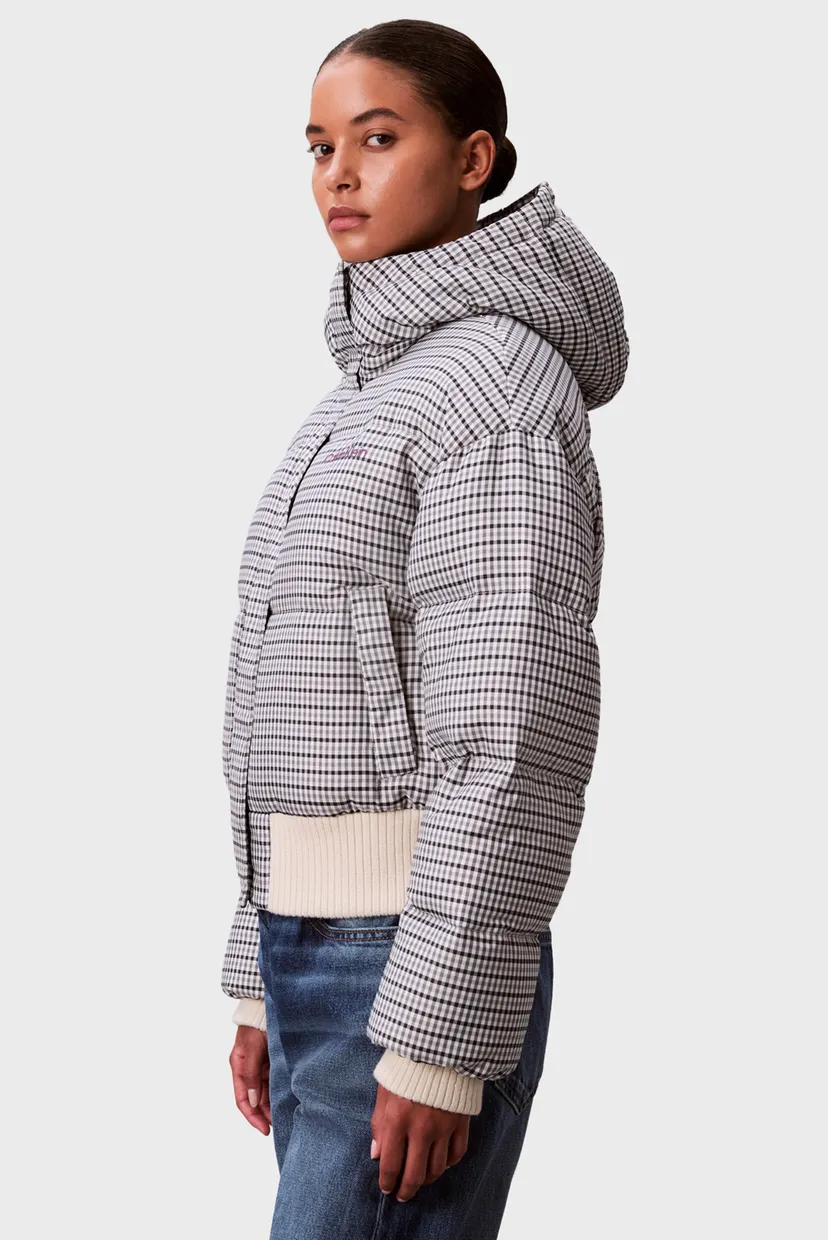 Жіночий сірий пуховик з візерунком INSULATED 3