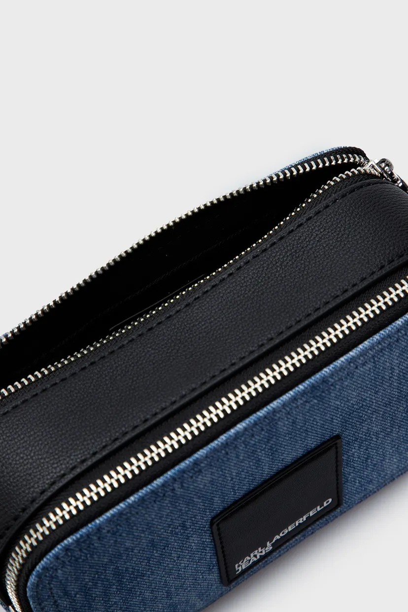 Женская синяя джинсовая сумка BOX LOGO CAMERA BAG 5