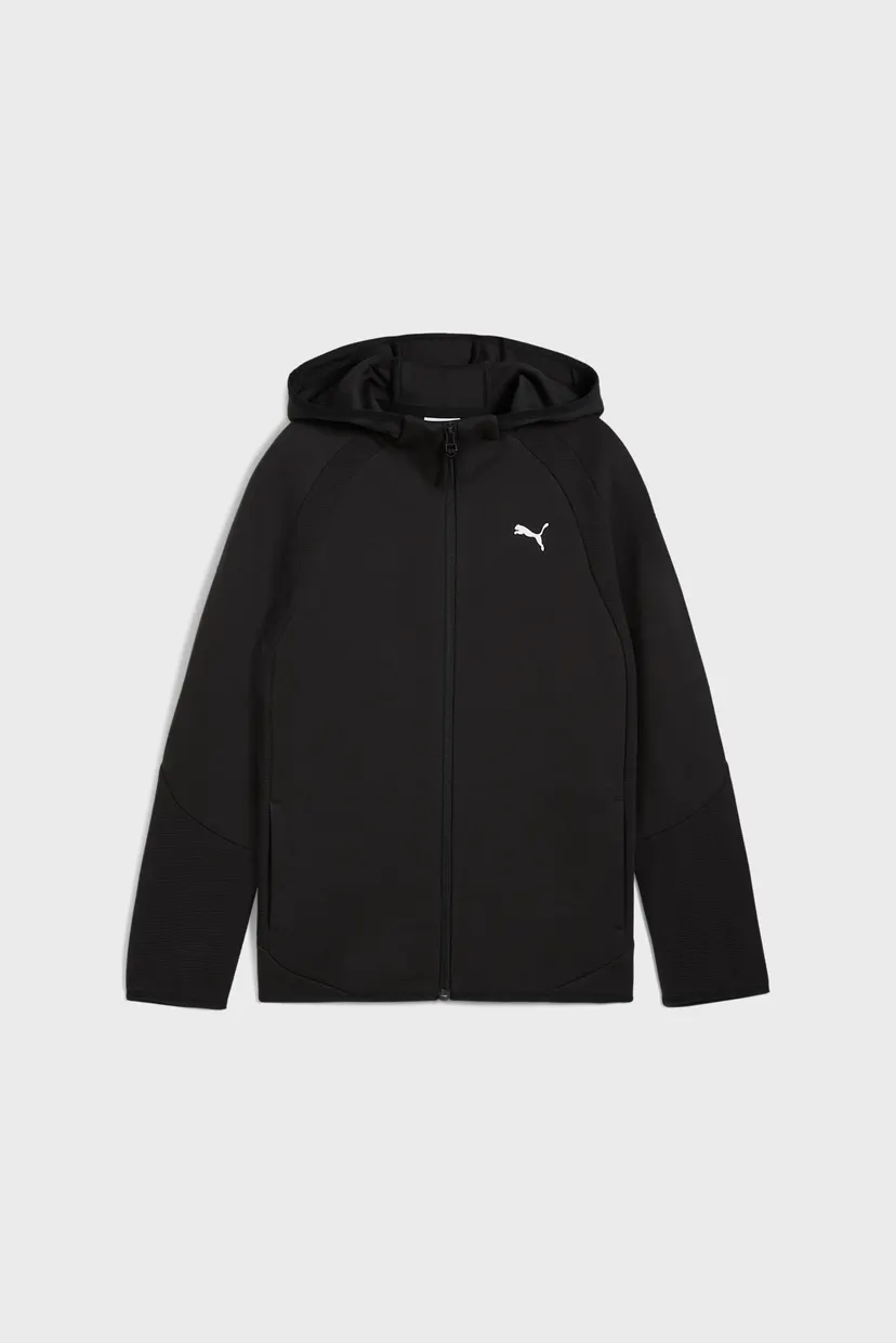 Детское черное худи Evostripe Full-Zip Hoodie Youth 4