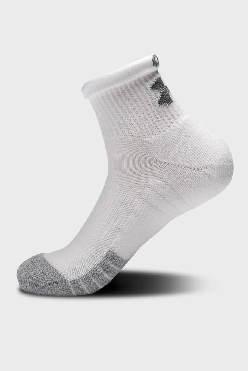 Белые носки (3 пары) UA Heatgear Quarter 5