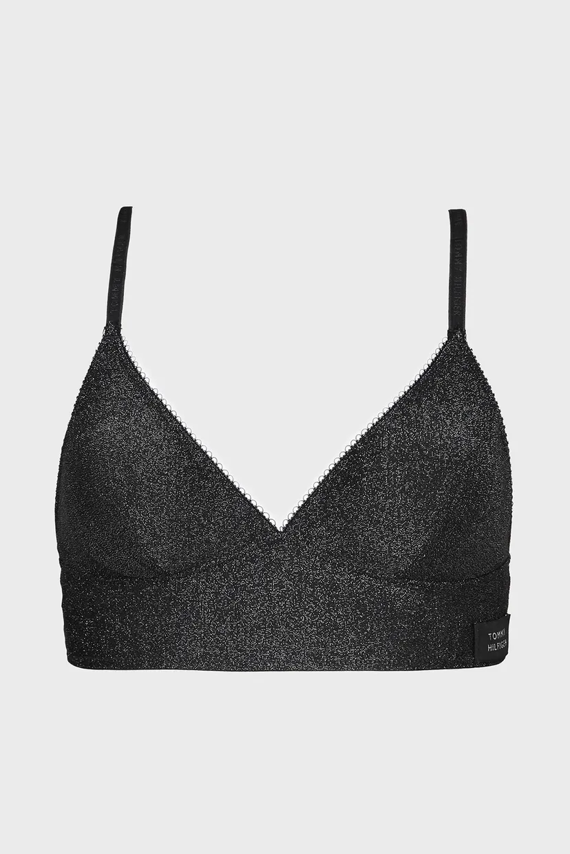 Жіночий чорний топ TRIANGLE BRA SPARKLE 5