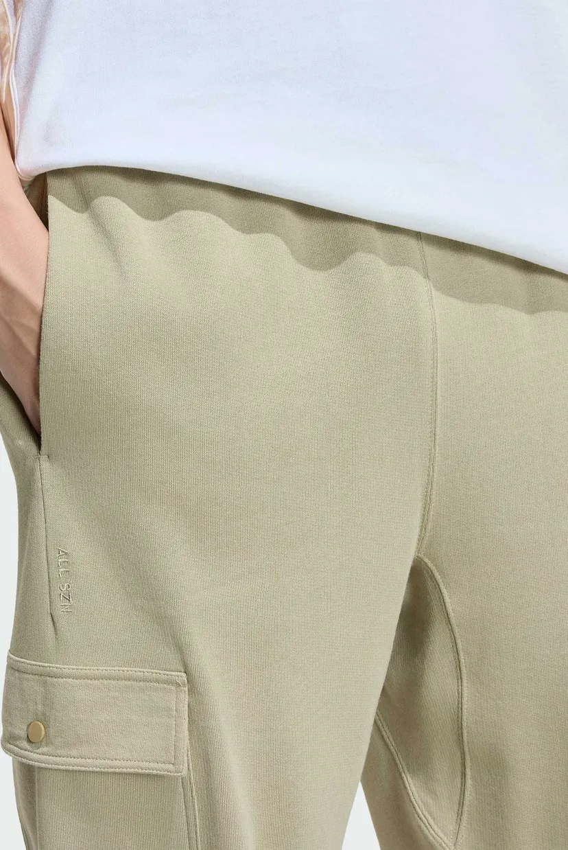 Чоловічі бежеві спортивні штани ALL SZN French Terry Loose Cargo Open Hem 5