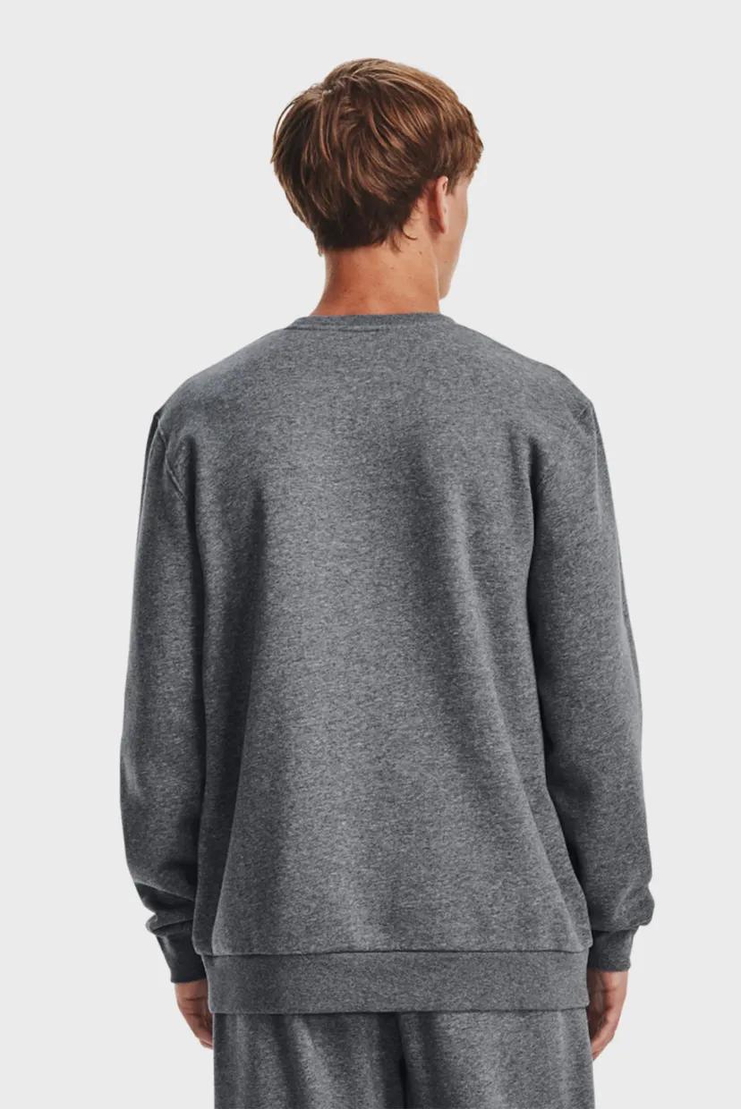 Чоловічий сірий світшот UA Essential Fleece Crew 3