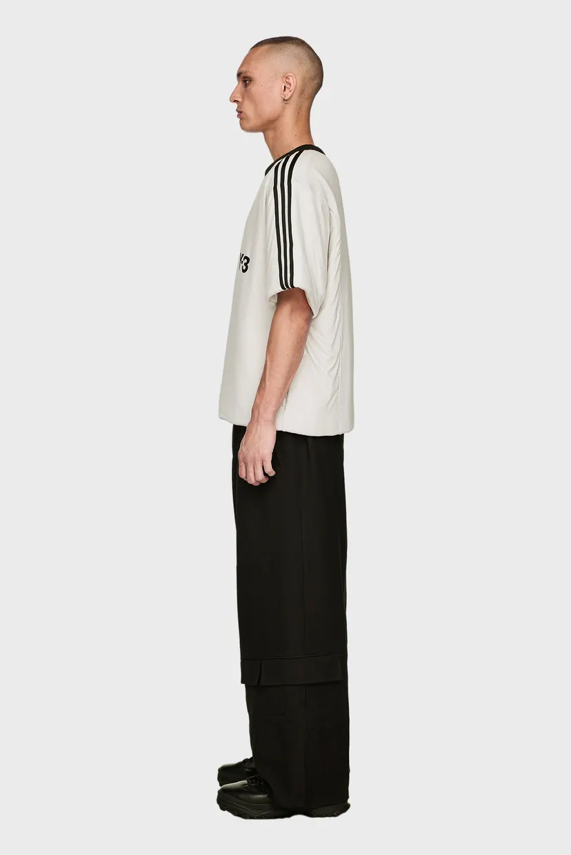Белая футболка Y-3 Padded Short Sleeve 3-Stripes (унисекс) 5