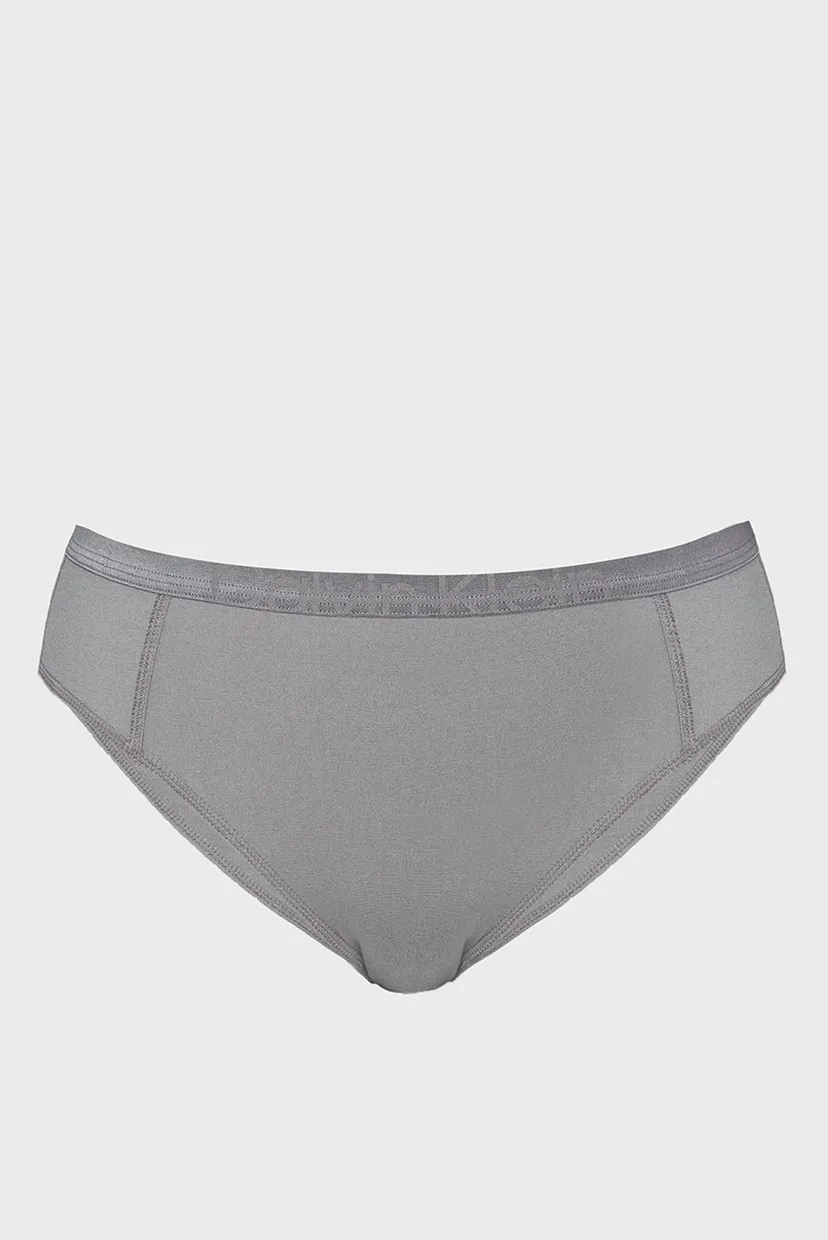 Женские серые трусики HIGH LEG TANGA 5