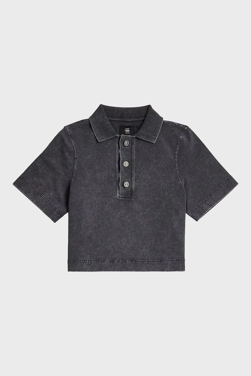Жіноче темно-сіре поло Overdyed 6