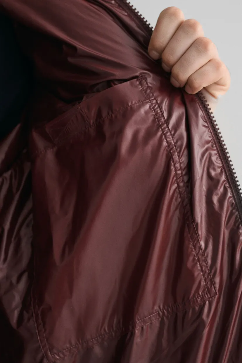 Чоловічий теракотовий пуховик OVERSIZED SHINY 5