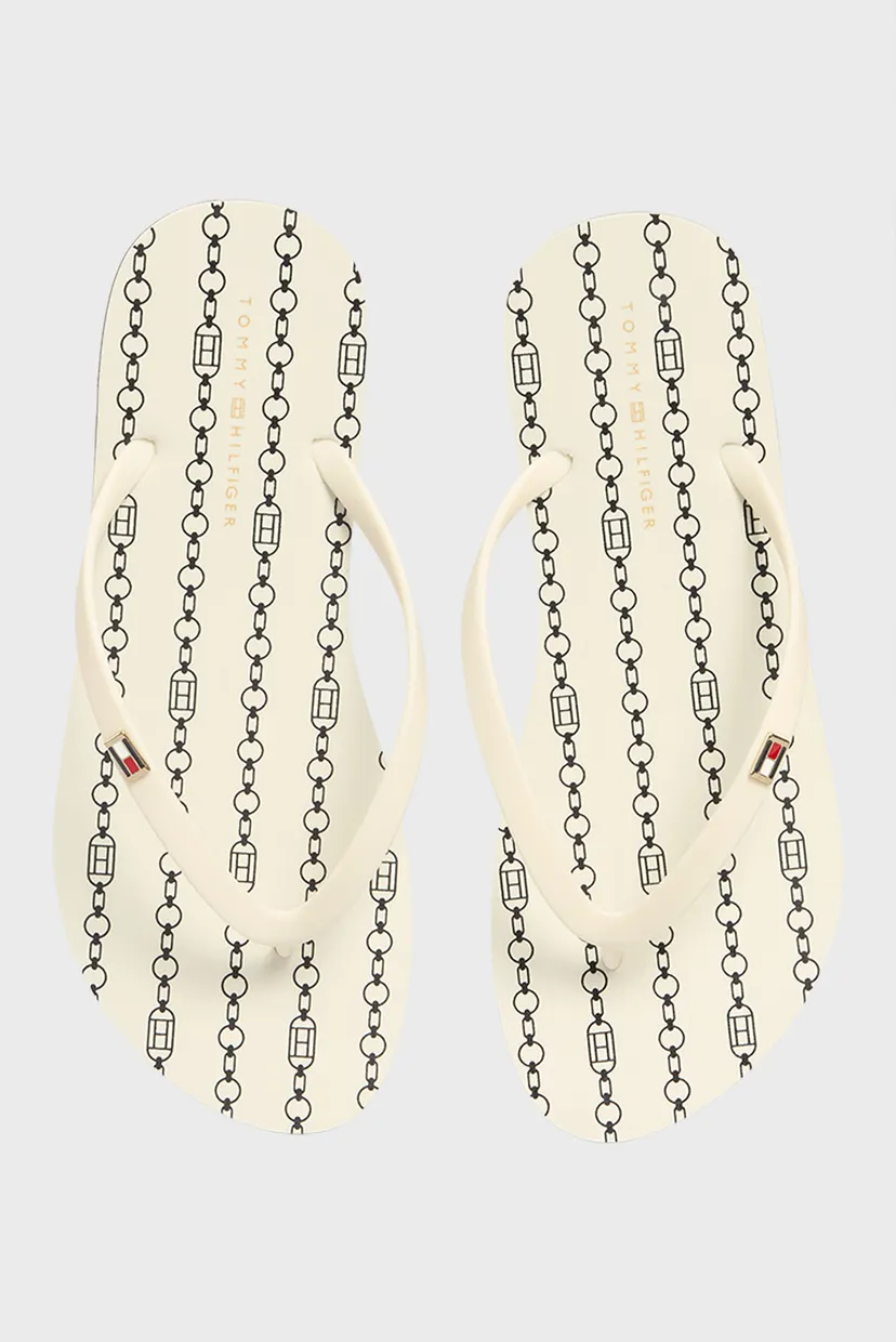 Жіночі білі в'єтнамки TH STRIPES WEDGE BEACH SANDAL 4
