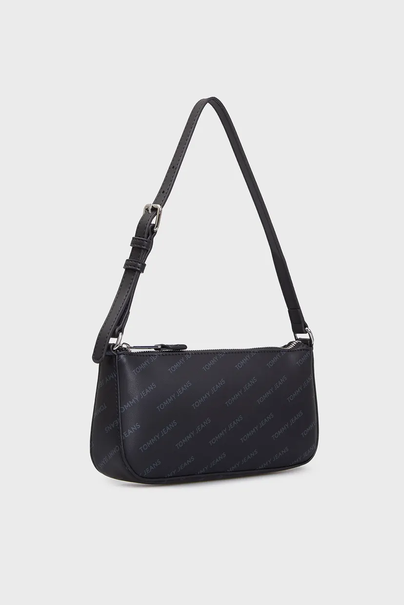 Жіноча чорна сумка з візерунком TJW ESS MUST SHOULDER BAG 3