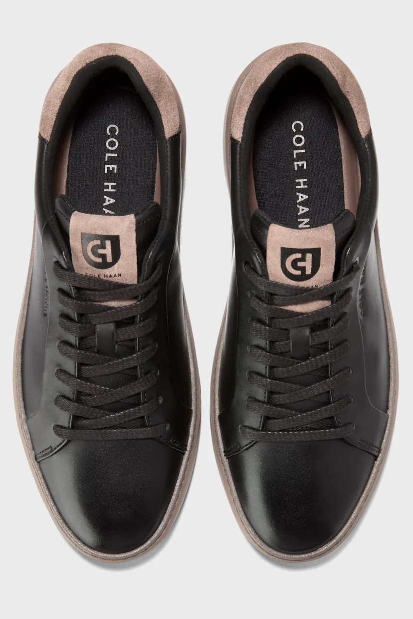 Мужские черные кожаные сникерсы GrandPrø Topspin Sneaker 5