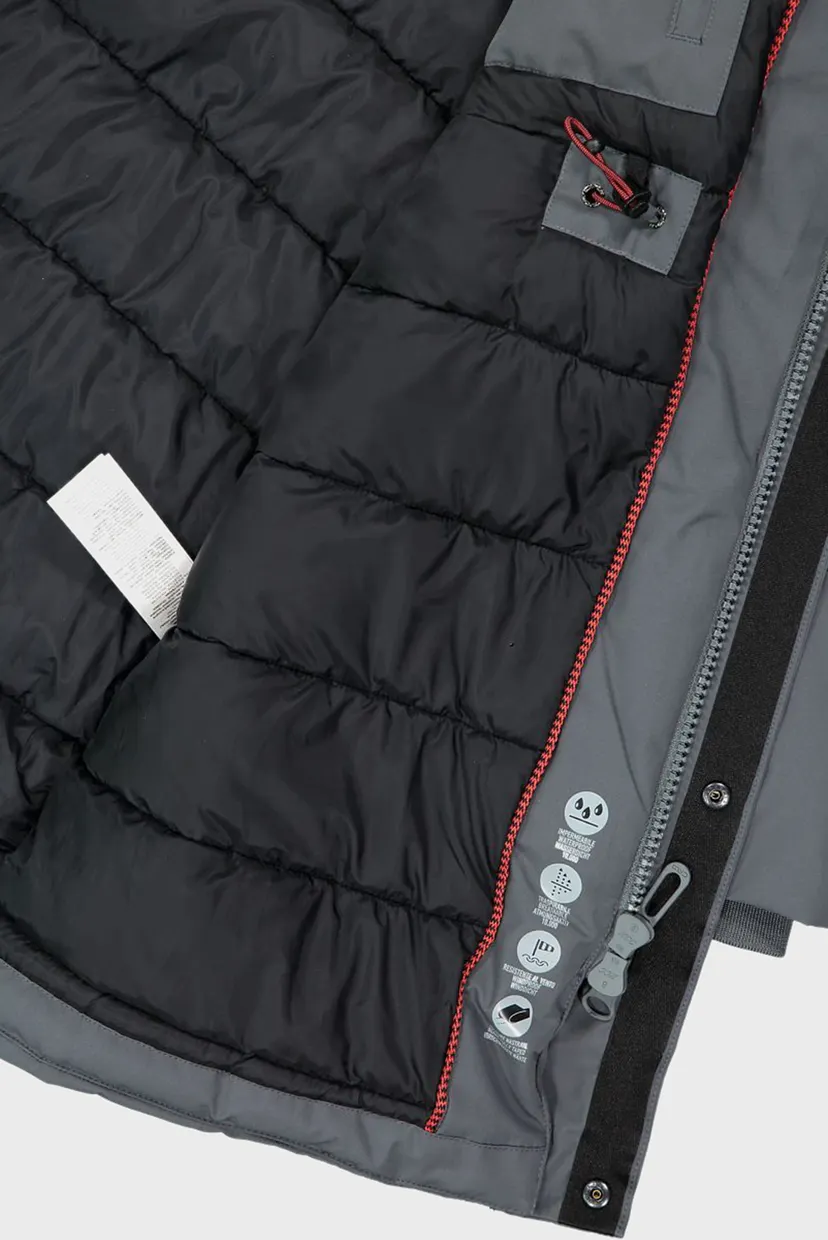 Мужская серая парка ZIP HOOD FEEL WARM 6