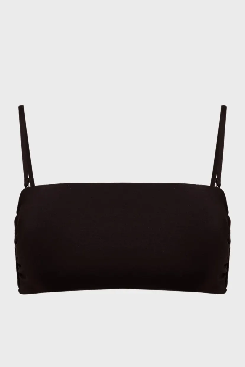 Женский черный лиф от купальника BANDEAU 5