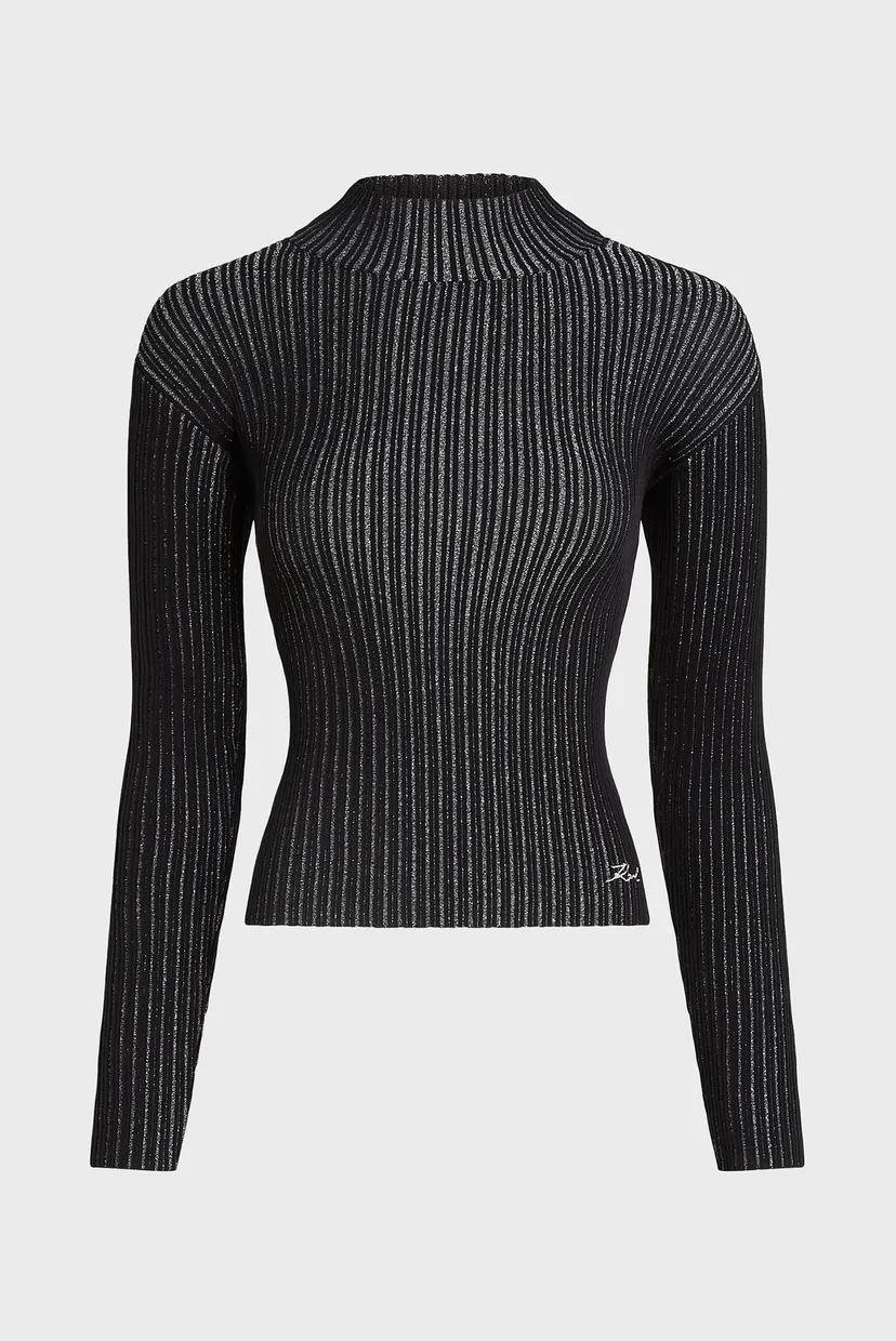 Женский черный джемпер LUREX KNIT TOP 5