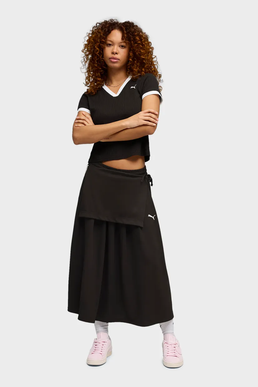 アングーラ Жіноча чорна спідниця T7 Midi Pleated Skirt Women PUMA 634622_01
