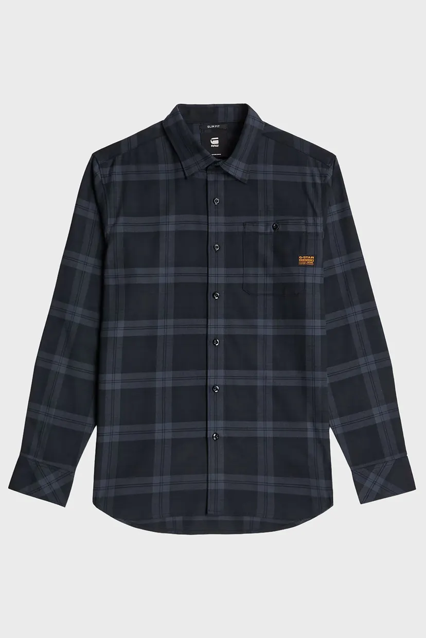 Чоловіча темно-синя картата сорочка Bristum 2.0 Slim Shirt l/s/ 6