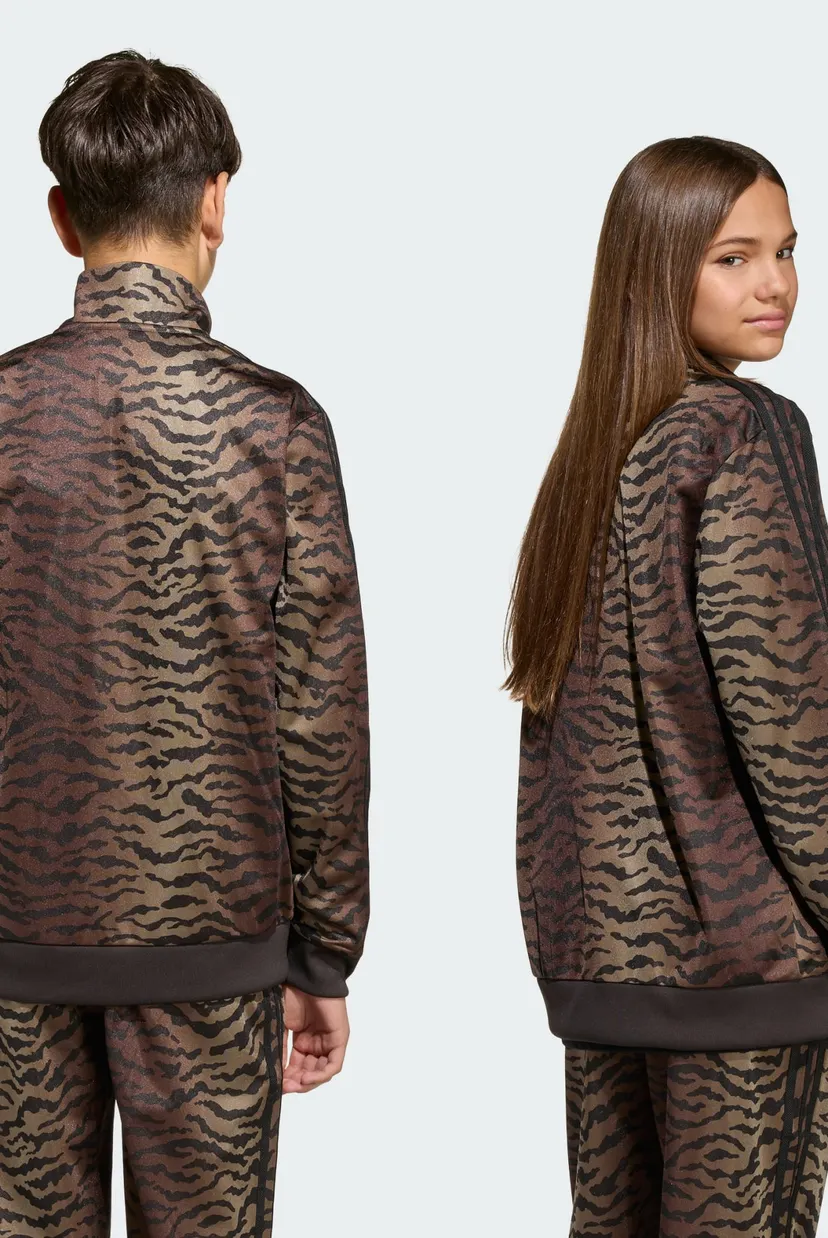 Дитяча коричнева спортивна кофта з візерунком FIREBIRD LOOSE AOP 4