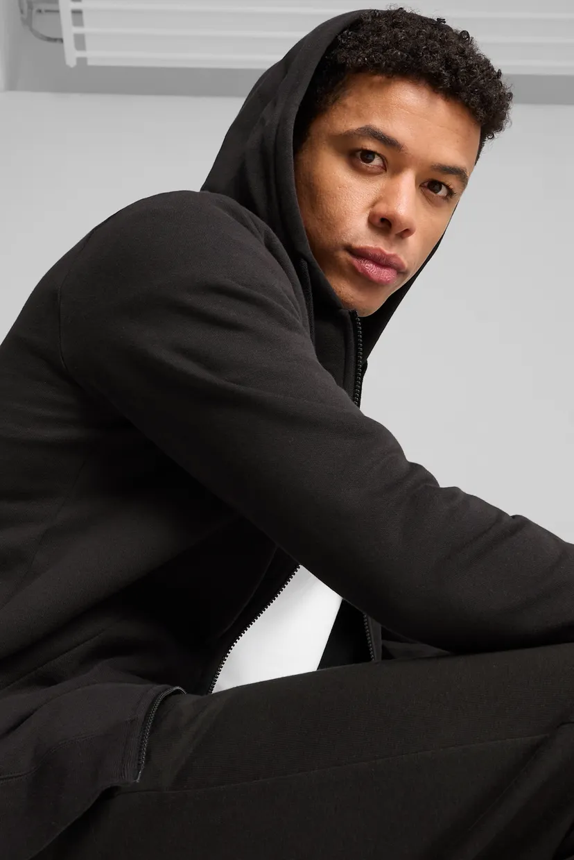 Чоловіче чорне худі Essentials No. 1 Logo Full-Zip Hoodie Men 5