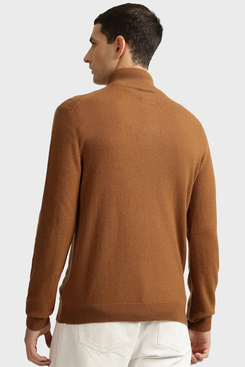 Мужской коричневый шерстяной кардиган EXTRAFINE LAMBSWOOL ZIP Gant